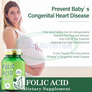 Tabletas de Ácido Fólico Natural OEM ASAP, Multivitamínico B9, Complejo B, Suplementos de Grado Alimenticio, Mejoran la Inmunidad - Product Image 2