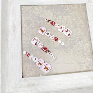 24 Uds. <span class=keywords><strong>Uñas</strong></span> artificiales cuadradas medianas hermoso corazón rojo prensa pie pestañas adhesivas vacaciones arco gato perro pata <span class=keywords><strong>uñas</strong></span> postizas - Product Image 4