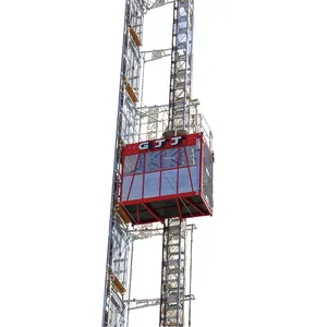 GJJ SC120/120G 1.2 Ton Electric New Built Equipment Single Cage Core Motor Gear Construction Elevator Material Hoist