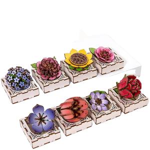 <span class=keywords><strong>Puzzle</strong></span> 3D pour enfants, <span class=keywords><strong>fleurs</strong></span> de dessin animé avec autocollants magnétiques, cadeau éducatif pour la maternelle, aimants pour réfrigérateur - Product Image 1