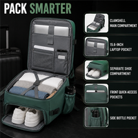 Sac à dos de voyage OEM personnalisé avec compartiment séparé pour chaussures et espace pour ordinateur portable de 15,6 pouces pour les voyages d'affaires et les escapades de 1 à 3 jours