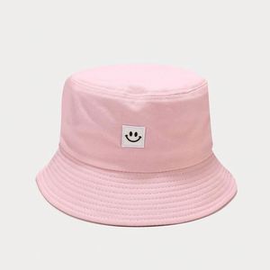 Smile Design Woven Label Fisherman Fashion Cotton Unisex Custom Bucket Hat Bulk for Outdoor - Product Image 3