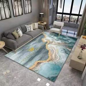 Hiện đại sang trọng Bắc Âu khu vực rộng lớn Thảm ánh sáng màu xám pha lê nhung chống trượt thảm mô hình hình học máy làm cho phòng khách - Product Image 6