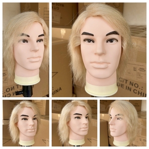 Tête de mannequin en cheveux humains 100% pour la formation des coiffeurs, mannequin pour la cosmétologie et la beauté, pour la pratique et l'enseignement - Product Image 2