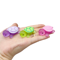 Figuras de Acción de Tortugas Marinas de Colores Variados, Colección para Niños Grandes y Pequeños, Mini Juguetes de Resina con Luz