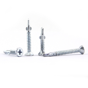 Tornillos autorroscantes de cabeza avellanada cruzada con orejeta de sujeción, punta afilada, fijaciones metálicas cincadas - Product Image 3