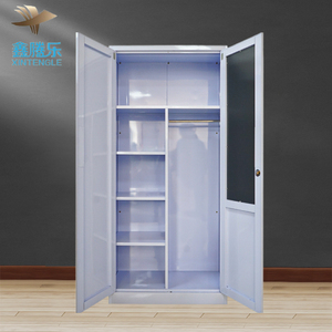 Colgador <span class=keywords><strong>de</strong></span> armario <span class=keywords><strong>de</strong></span> 2 puertas, armario <span class=keywords><strong>de</strong></span> acero, armable, para dormitorio - Product Image 4