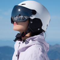 Approbation CE Nouveau casque de ski professionnel d'hiver de haute qualité Casque de ski personnalisé pour adulte Casque de ski de neige à coque ABS avec lunettes