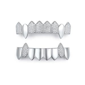 Grill dental de plata 925 con moissanita y polvo de diamante, estilo Provenza vintage, de alta demanda, joyería personalizada, regalo de boda, hecho a mano en India - Product Image 3