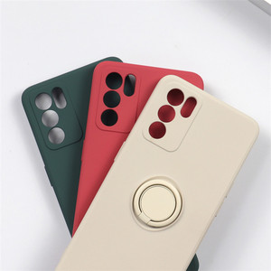 เคสโทรศัพท์ OPPO RENO 6 <span class=keywords><strong>RENO5</strong></span> <span class=keywords><strong>PRO</strong></span>,ที่ใส่ขาตั้งซิลิโคนเหลวแบบแหวนสวมนิ้วเคสกล้องเลนส์นิ่มด้านปกป้องเต็มรูปแบบ - Product Image 3