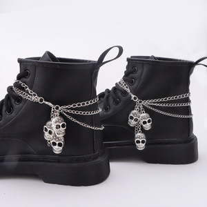 <b>Skull</b> Shoe Chain Metal Decorations For Martin Boots Women Fashion Accessory Three <b>Skull</b> Design Fall 2024 - Product Image 1