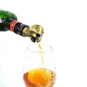 Versatore per Vino a Forma di Teschio e Fantasma, Tappo per Liquori a Forma di Testa di Scheletro, Accessori per Bar e Feste di Halloween - Product Image 3