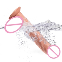Dildo Gigante Negro de 12 Pulgadas, Realista para Mujeres, Dildo de PVC con Fuerte Ventosa