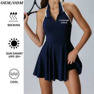 Nuovo Design senza schienale abiti da Tennis gonne da donna senza maniche con scollo a V supporto leggero da Tennis abbigliamento da sport con logo personalizzato - Product Image 2