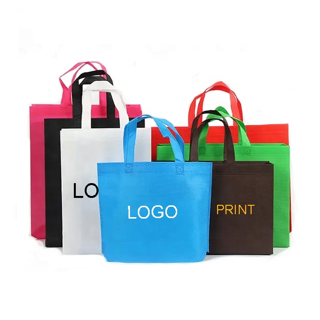 cheap custom logo eco friendly fabric non-woven tote bag wine bottle pp nonwoven hand bag clothing handle non woven shopping bag