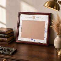 Cadre de diplôme en bois de cerisier de qualité supérieure |   Support mural en bois massif sur mesure pour certificats, décoration de la maison et du bureau