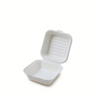 Emballage à emporter personnalisé en bagasse de canne à sucre, boîte jetable pour déjeuner, dessert, plateau alimentaire - Product Image 1