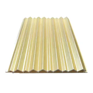 Colore del metallo adatto per il design moderno a forma di montagna chevron decor pannello scanalato pannello per soffitti a parete in pvc composito di legno