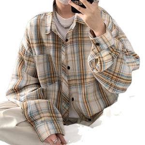 2025 <span class=keywords><strong>NASA</strong></span> High-End Casual ampio Top primavera autunno a quadri girocollo 220 grammi tessuto lungo nuovo Design Versatile alla moda - Product Image 5