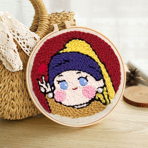 ชุดอุปกรณ์เย็บปักถักร้อยด้วยมือแบบ DIY ปรับแต่งได้ ลายสาวน้อยดวงดาว สำหรับผู้ใหญ่ งานฝีมือปักครอสติช งานเย็บปักถักร้อย ผ้าโพลีเอสเตอร์สำหรับผู้หญิง - Product Image 4