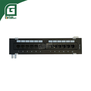 GETEKnet OEM ODM <span class=keywords><strong>Patch</strong></span> <span class=keywords><strong>Panel</strong></span> Passante 1U 2U 19 Pollici Cat5e Cat6 Cat6a Cat8 SFTP <span class=keywords><strong>8</strong></span> 24 48 Porte 24 Porte con Keystone Jack in Linea - Product Image 1