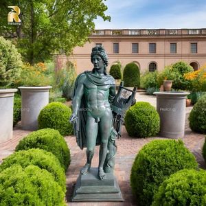 Estatua de escultura de Apolo de <span class=keywords><strong>Dios</strong></span> griego de bronce de diseño clásico de tamaño real para decoración de jardín - Product Image 5