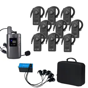 2.4G 999CH 100m Wireless Tour Guide System 30 Hours Long Battery Life with 50-slot Charging station