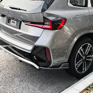 Bmw X1 Ix1 U11 Rear Corner Protectors Piano Black Carbon Fiber Texture Abs Adhesive Install For Retrofit Upgrade - Product Image 2