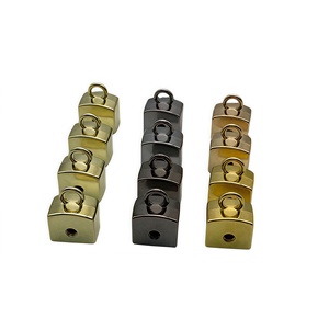Usine directe 12mm cordon rond boucles ceinture fin cordon sangles vis portefeuille sangle capuchons cordon extrémités accessoires en métal pour sacs - Product Image 4