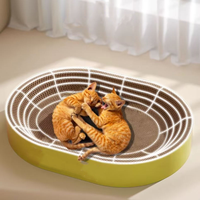Planche à gratter pour chat de forme ovale résistante à l'usure, griffoir pratique pour animaux de compagnie, meuble pour chats