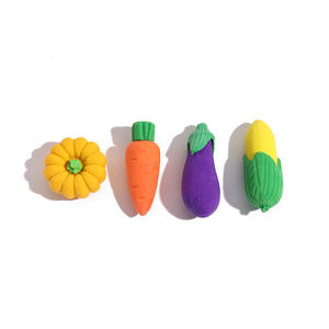 Borrador de Lápiz con Forma de Zanahoria de Dibujos Animados en 3D, Creativo, con Forma de Vegetales, para Niños, Educación Temprana, Rompecabezas, Material Escolar - Product Image 1