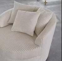 Italienische leichte Luxus Creme Stil Runde einfache Sofa Stuhl Wohnzimmer Schlafzimmer kleine einzelne abnehmbare Sofa Stuhl