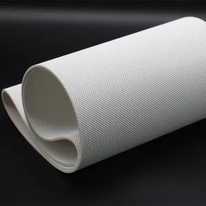 Nastro trasportatore in gomma bianca per alimenti in PVC Pu liscio blu di alta qualità ISO/CE per alimenti - Product Image 1