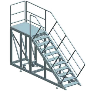 Chuangying Custom Aluminum Alloy Mobile Ladder Adjustable Height 1000 Kg Load Capacity Work <b>Platform</b> - Product Image 2
