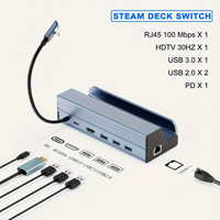 Station d'accueil Steam Deck 6 en 1 Steam Deck Rog Ally Station d'accueil Stand 3 * USB 3.0 HDTV 4K60Hz Gigabit Ethernet PD 100W Hub