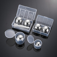 Glaçons réutilisables en métal personnalisés pour les boissons au whisky, glaçons ronds en acier inoxydable pour les cadeaux d'anniversaire pour les hommes, cadeaux pour petit ami
