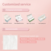 Serviettes nettoyantes jetables en coton 100% personnalisées en boîte, douces et absorbantes, pour étudiants et enfants, en tissu non tissé