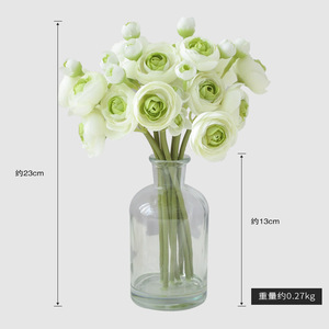 ยูชิโนบุช่ดอกโบตั๋นประดิษฐ์ ดอกไม้ผ้าไหมสีขาวนวล 0.27 กก. สำหรับตกแต่งโต๊ะในห้องนั่งเล่น - Product Image 2