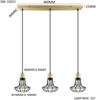 Lámpara Colgante Decorativa con Forma de Nido de Pájaro, Cable de Alambre Negro, para Comedor, Cocina, Isla