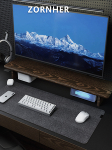 Tapis de bureau surdimensionné en feutre et liège gris ZORNHER, tapis de souris et tapis de clavier pour le bureau, l'étude et l'utilisation de l'<span class=keywords><strong>ordinateur</strong></span> - Product Image 3