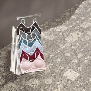 Women's Stretchy Soft Sports Top Short Front Logo Solid Fitness Bra Yoga Active Sexy Padded Gym Set - Product Image 3