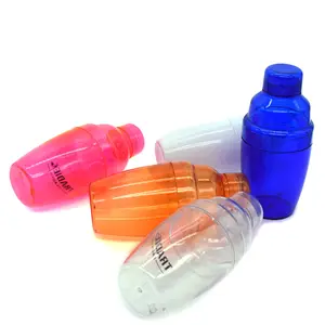 350ml Transparent Plastic Cocktail Shaker Bartender Tools PS Plastic Cocktail Shaker