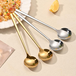 Colher de Chá de Metal Aço Inoxidável 18/8 Rosa Dourado, Lavável na Máquina de Lavar Louça, 13cm 15cm 17cm, Colher para Sobremesa, Salada, Sorvete e Café - Product Image 2