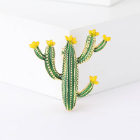 Personnalité émail Cactus broches pour femmes unisexe belle tenace vitalité plantes fête mode décontracté broche broches cadeaux