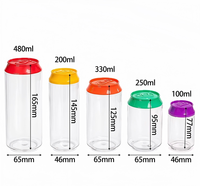 Conteneur à bonbons en gros, en PET transparent, vide, en plastique, type canette de soda, pour tabac