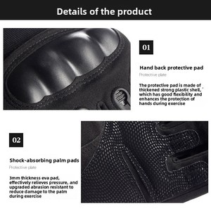 <span class=keywords><strong>Guantes</strong></span> Tácticos de Medio Dedo para Hombre, Material de Algodón/Spandex, con Detección de Agujas, para <span class=keywords><strong>Ciclismo</strong></span> al Aire Libre, Deportes, Entrenamiento de Combate, <span class=keywords><strong>Verano</strong></span> - Product Image 2