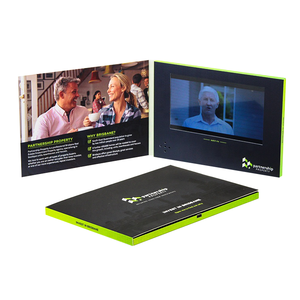 Caja de folleto de vídeo para publicidad, producto electrónico de regalo, tarjetas de agradecimiento profesional, lcd - Product Image 1