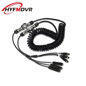 HYFMDVR ventas directas de la fábrica del remolque del camión del cable eléctrico cable siete core primavera suzie bobina espiral cable de alimentación para sistema de vigilancia