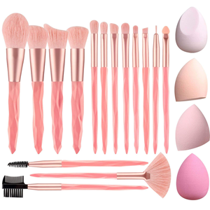 ชุดแปรงแต่งหน้าขนสังเคราะห์สีตามสั่ง พร้อมแปรงเขียนคิ้วและฟองน้ำรองพื้น สำหรับอุปกรณ์เสริมความงาม - Product Image 6