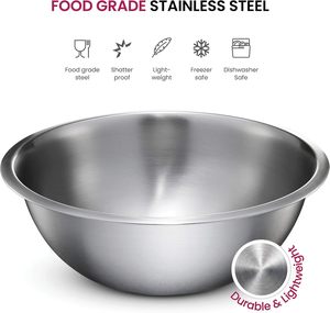 <b>Large</b> Small Metal <b>Bowl</b> Set Kitchen Cooking Storage Nesting Dough Mixing <b>Bowl</b> Stainless Steel Batter Baking <b>Bowls</b> - Product Image 3